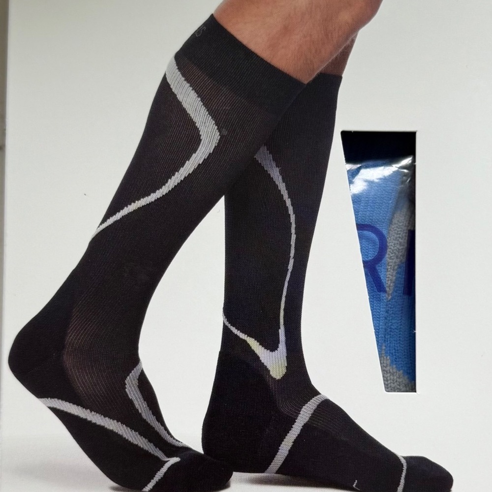 Sigvaris Medical Traverse Compression Socks 20-30mmHg Steel Blue 412CLM62 LM NWT
